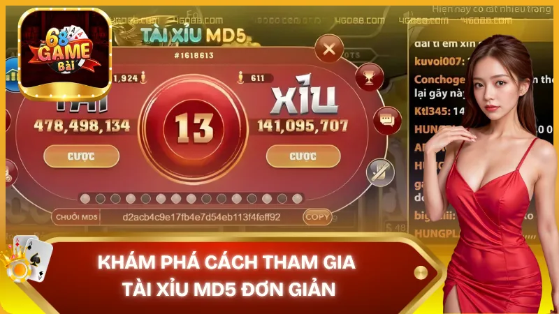 Các bước chơi Tài Xỉu Md5 68 Game Bài đơn giản